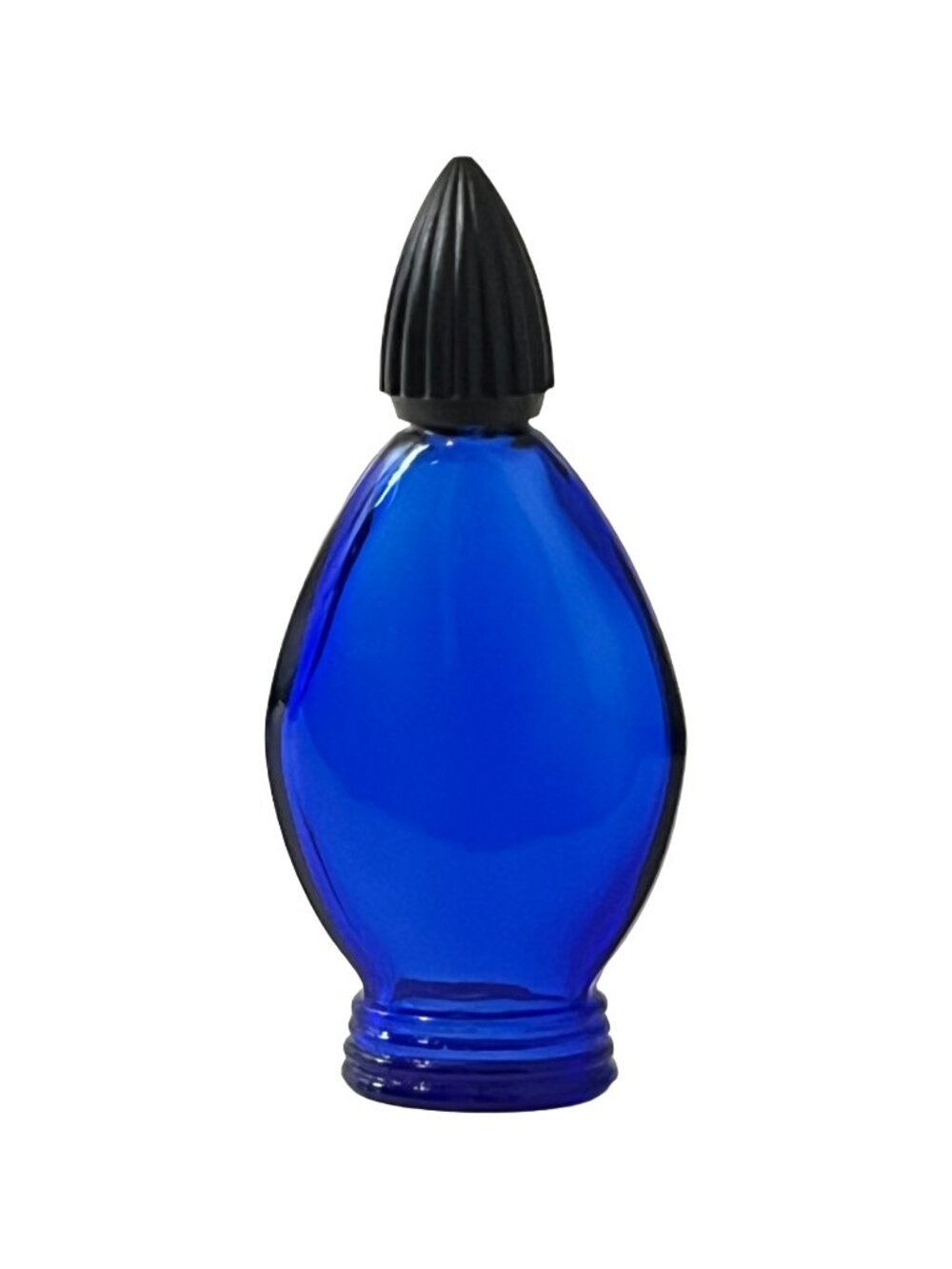 Vintage Bourjois Cobalt Blue Glass Empty Perfume Bottle Gothic Art Deco